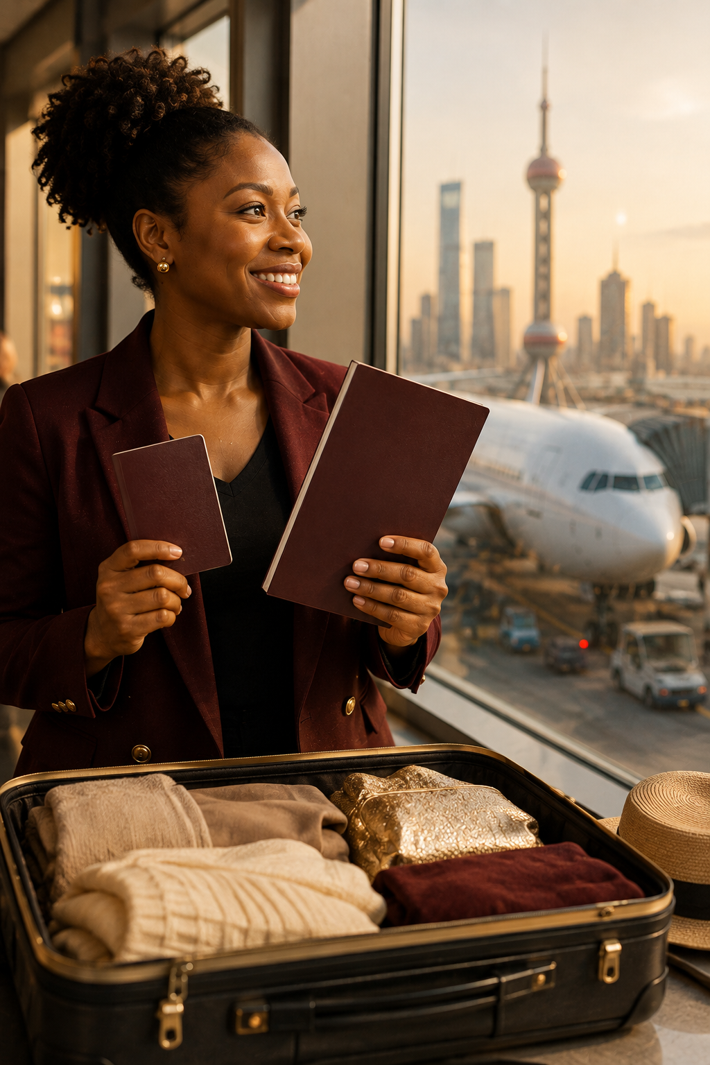 Entrepreneur preparing a business trip to China